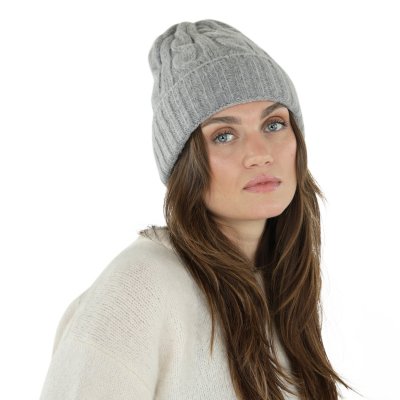 Czapka - Gårda Bad Gastein Cable Knit Wool Mix Beanie (szary)
