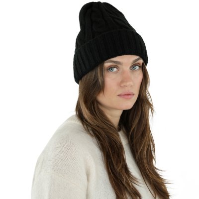 Czapka - Gårda Bad Gastein Cable Knit Wool Mix Beanie (czarny)
