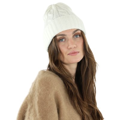 Czapka - Gårda Bad Gastein Cable Knit Wool Mix Beanie (biały)