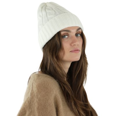 Czapka - Gårda Bad Gastein Cable Knit Wool Mix Beanie (biały)