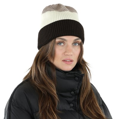 Czapka - Gårda Courchevel Merino Wool Beanie (beżowy/ecru/brązowy)
