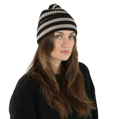 Czapka - Gårda Davos Striped Merino Wool Beanie (brązowy/beżowy)