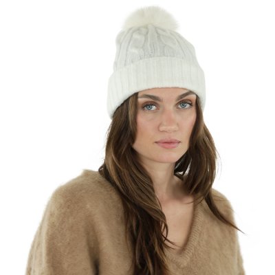 Czapka - Gårda Saas-Fee Cable Knit Wool Mix Beanie (biały)