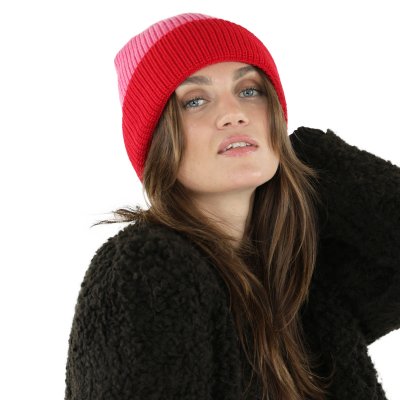 Czapka - Gårda St. Moritz Merino Wool Beanie (czerwony/różowy)