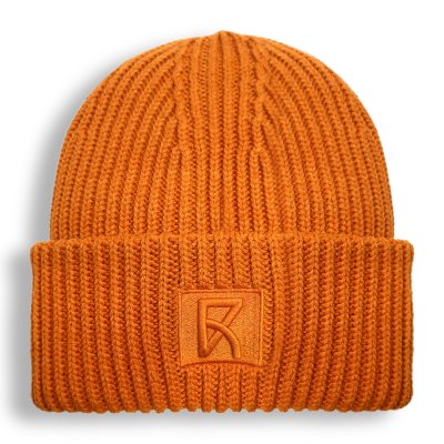 Czapki - Gårda Knitted Beanie (orange)