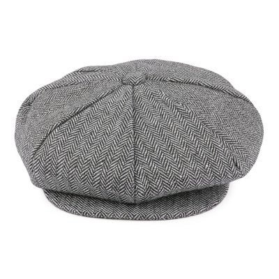 Kaszkiet - Jaxon Hats Herringbone Big Apple Cap (szary)