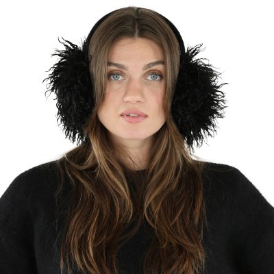 Ogrzewacze do uszu - Gårda Avola Faux Fur Ear Muffs (czarny)