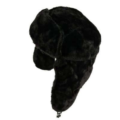 Trapper hat - Gårda Angora Trapper Hat (czarny)