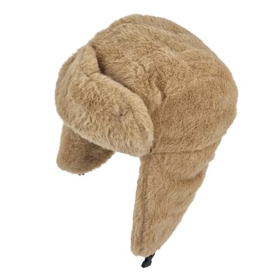 Trapper hat - Gårda Faux Fur Trapper Hat (jasnobrązowy)