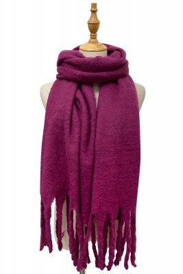 Szaliki - Gårda Soft Tassel Blanket Scarf (Purple)