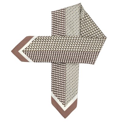 Apaszka - Gårda Narbonne Satin Scarf (brązowy/biały)