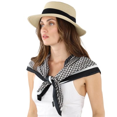 Apaszka - Gårda Narbonne Satin Scarf (czarny/biały)