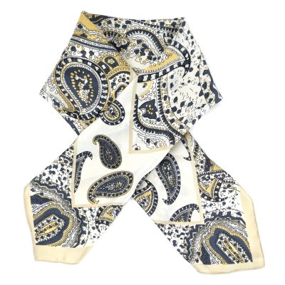 Apaszka - Gårda Paisley Satin Scarf (biały)