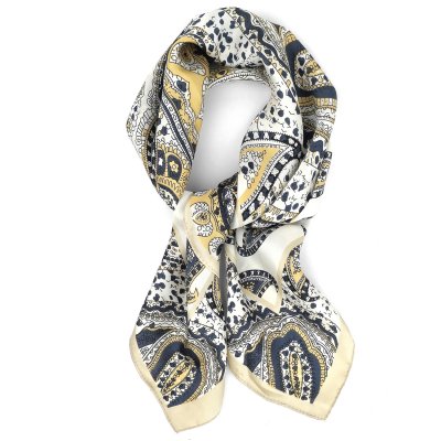 Apaszka - Gårda Paisley Satin Scarf (biały)