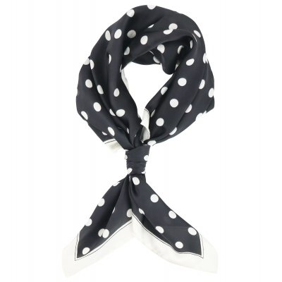 Apaszka - Gårda Polka Dot Satin Scarf (czarny)