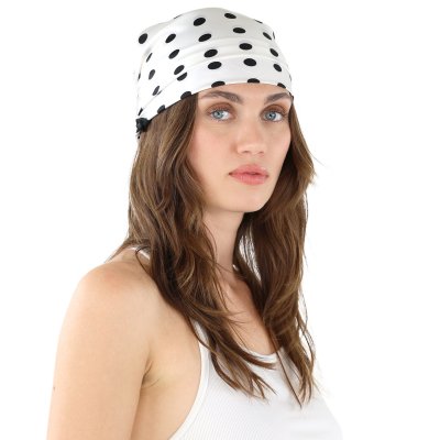 Apaszka - Gårda Polka Dot Satin Scarf (biały)