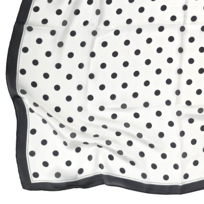Apaszka - Gårda Polka Dot Satin Scarf (biały)