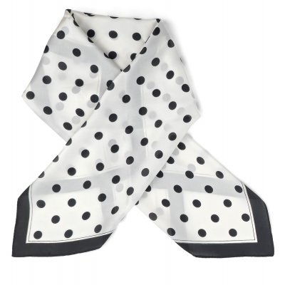 Apaszka - Gårda Polka Dot Satin Scarf (biały)