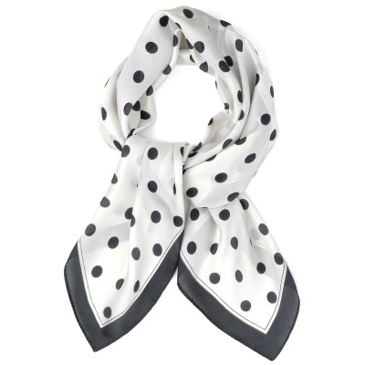 Apaszka - Gårda Polka Dot Satin Scarf (biały)