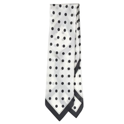 Apaszka - Gårda Polka Dot Satin Scarf (biały)