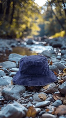 Kapelusze - Gårda Nova Bucket Hat (niebieski)