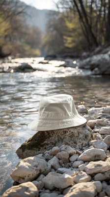 Kapelusze - Gårda Sawyer Bucket Hat (biały)