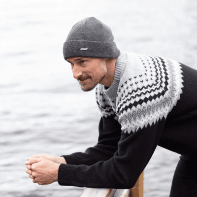 Czapki - Sätila Söder Lambswool Beanie (ciemno szary)