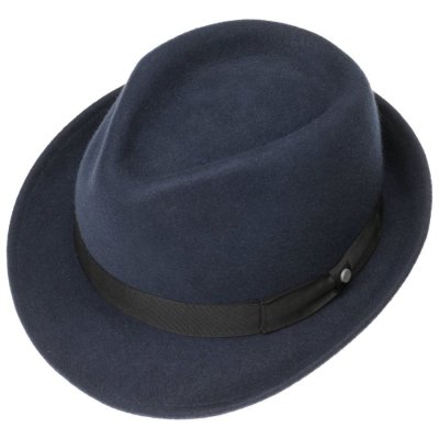 Kapelusze - Stetson Elkader Woolfelt Trilby (ciemny niebieski)