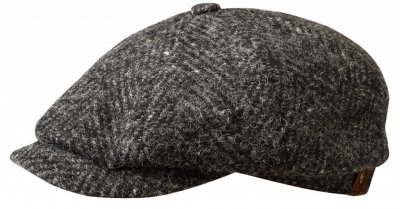 Kaszkiet - Stetson Hatteras Herringbone Wool (antracyt)