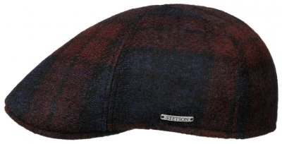 Kaszkiet - Stetson Texas Woolrich Herringbone Flat cap (purpurowy)