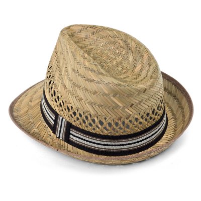 Słomiany kapelusz - Gårda Agulo Natural Straw Trilby (naturalny/brązowy)