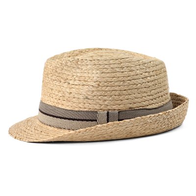 Słomiany kapelusz - Gårda Benijo Raffia Trilby (naturalny/taupe)