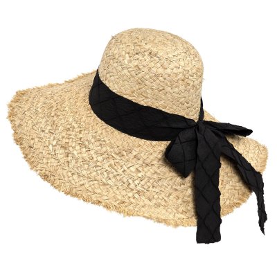 Słomiany kapelusz - Gårda Biarritz Sun Hat (naturalny/czarny)