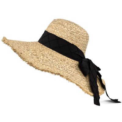 Słomiany kapelusz - Gårda Biarritz Sun Hat (naturalny/czarny)