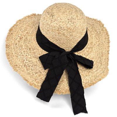 Słomiany kapelusz - Gårda Biarritz Sun Hat (naturalny/czarny)