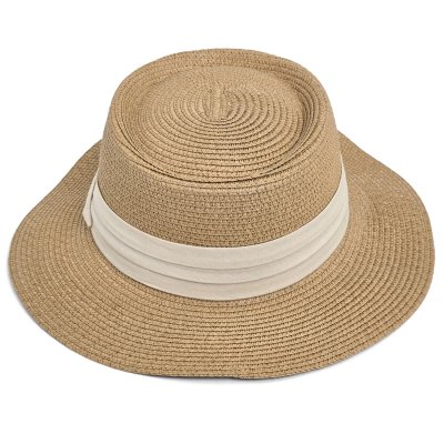 Słomiany kapelusz - Gårda Corfu Gambler (khaki/różowy)