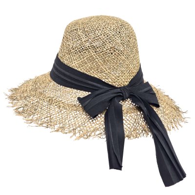 Słomiany kapelusz - Gårda Dubrovnik Sun Hat (naturalny/czarny)