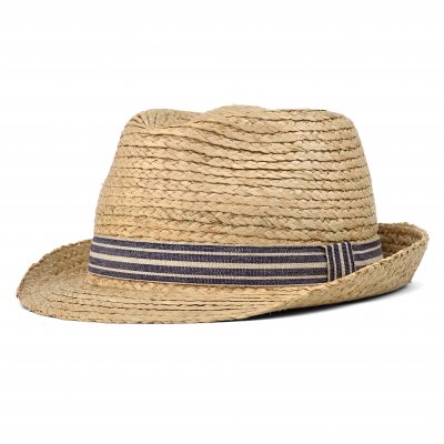 Słomiany kapelusz - Gårda Marzagan Raffia Trilby (naturalny/niebieski)