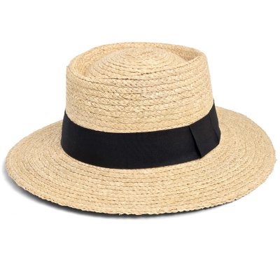 Słomiany kapelusz - Gårda Palma Gambler (naturalny/czarny)