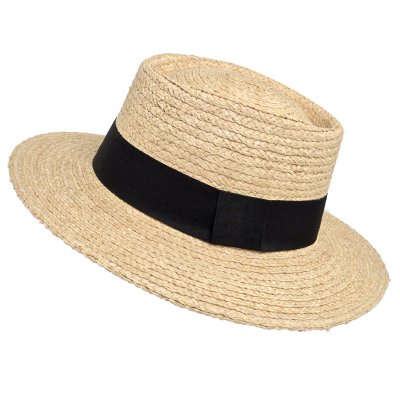 Słomiany kapelusz - Gårda Palma Gambler (naturalny/czarny)