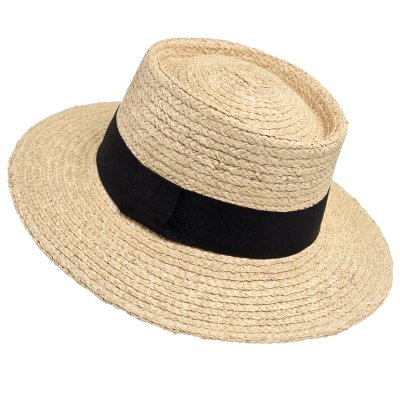 Słomiany kapelusz - Gårda Palma Gambler (naturalny/czarny)