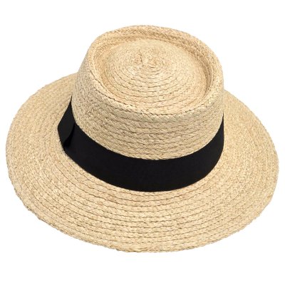 Słomiany kapelusz - Gårda Palma Gambler (naturalny/czarny)