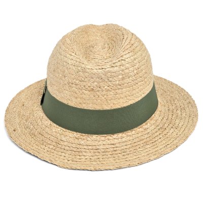 Słomiany kapelusz - Gårda Positano Fedora (naturalny/ciemnozielony)