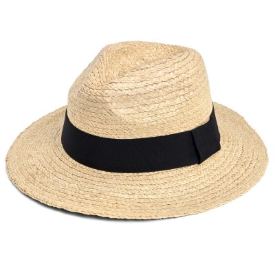 Słomiany kapelusz - Gårda Positano Fedora (naturalny/czarny)