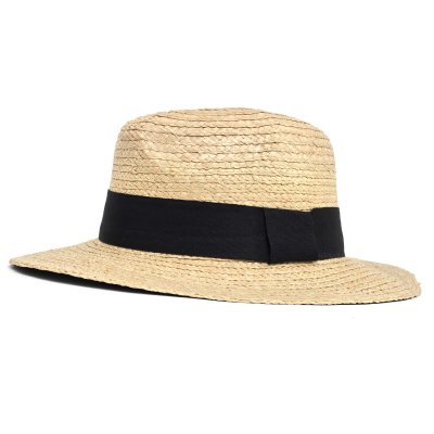 Słomiany kapelusz - Gårda Positano Fedora (naturalny/czarny)