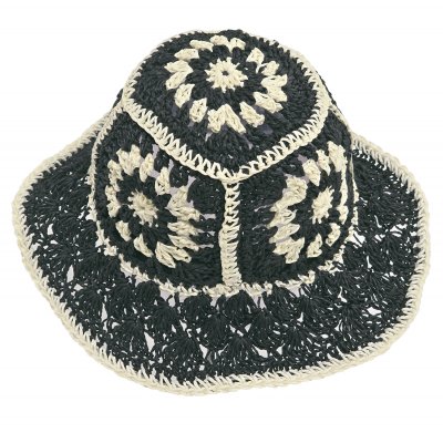 Słomiany kapelusz - Gårda Rhodes Bucket hat (czarny)