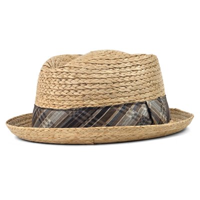 Słomiany kapelusz - Gårda Tarajal Raffia Trilby (jasny naturalny/szary)