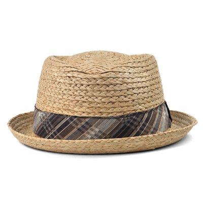 Słomiany kapelusz - Gårda Tarajal Raffia Trilby (jasny naturalny/szary)