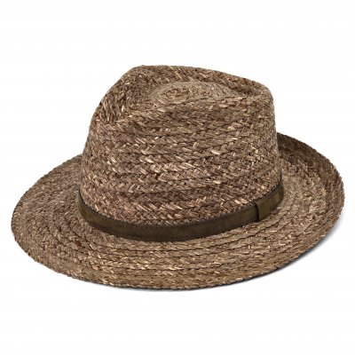 Słomiany kapelusz - Gårda Tenerife Raffia Fedora (naturalny/brązowy)