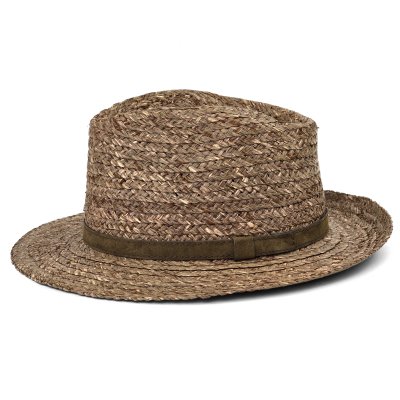 Słomiany kapelusz - Gårda Tenerife Raffia Fedora (naturalny/brązowy)